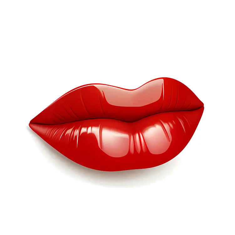 Glossy Red Lips Illustration