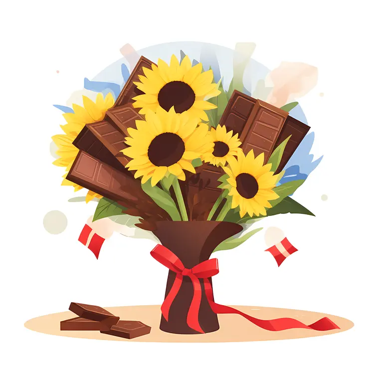 Sunflower and Chocolate Bouquet for Special Occasions