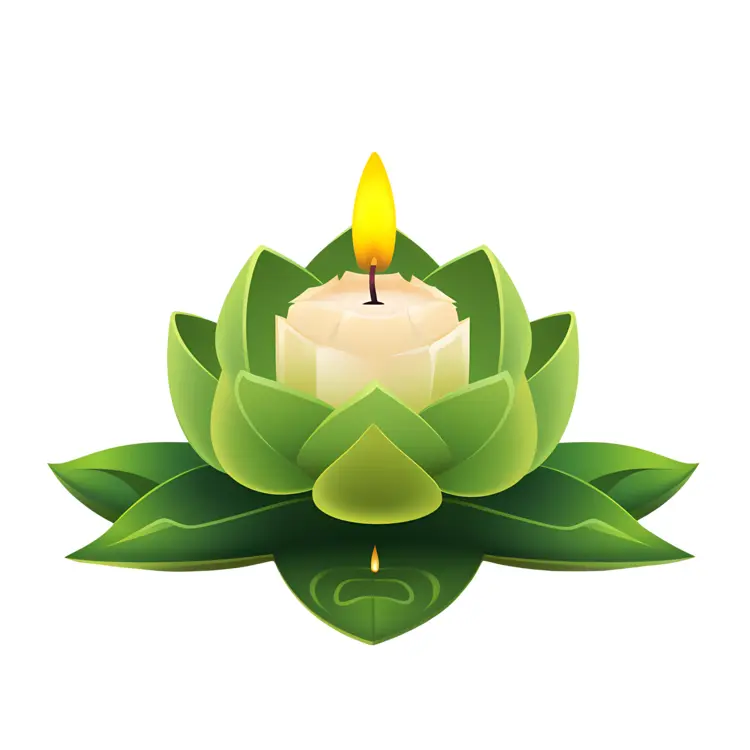 Green Lotus Candle for Calm Ambiance