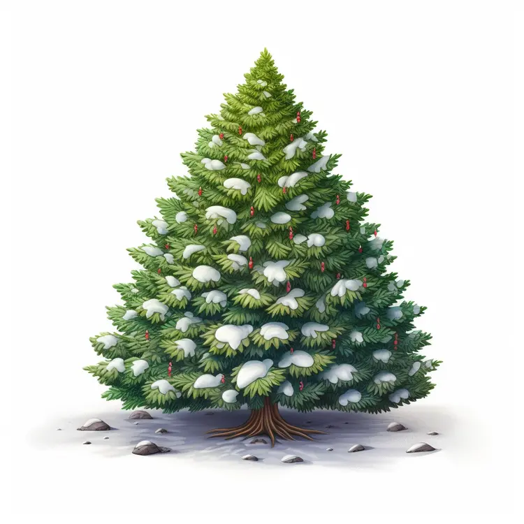 Snow-Covered Christmas Tree