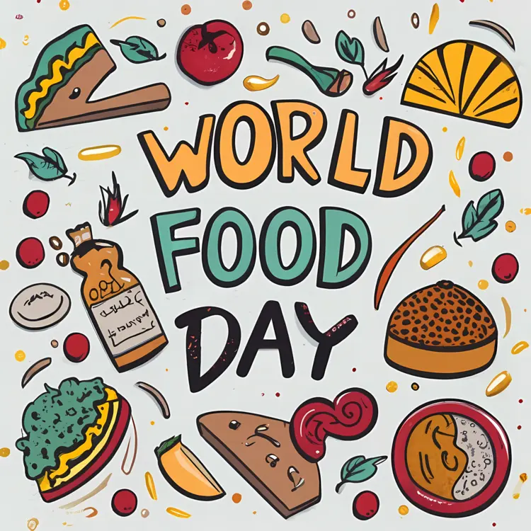 World Food Day with Various Food Items