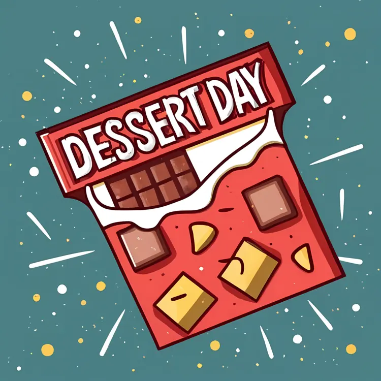 Chocolate Bar with Dessert Day Label