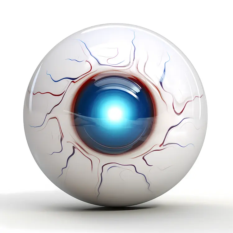 Realistic Human Eye with Blue Iris