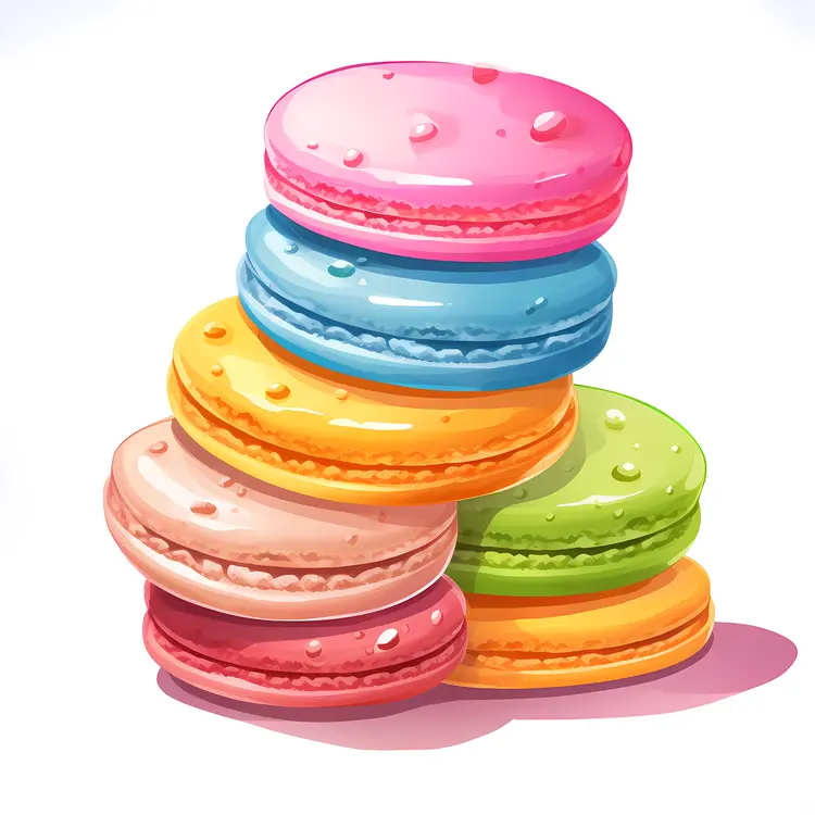 Colorful Macarons Stack