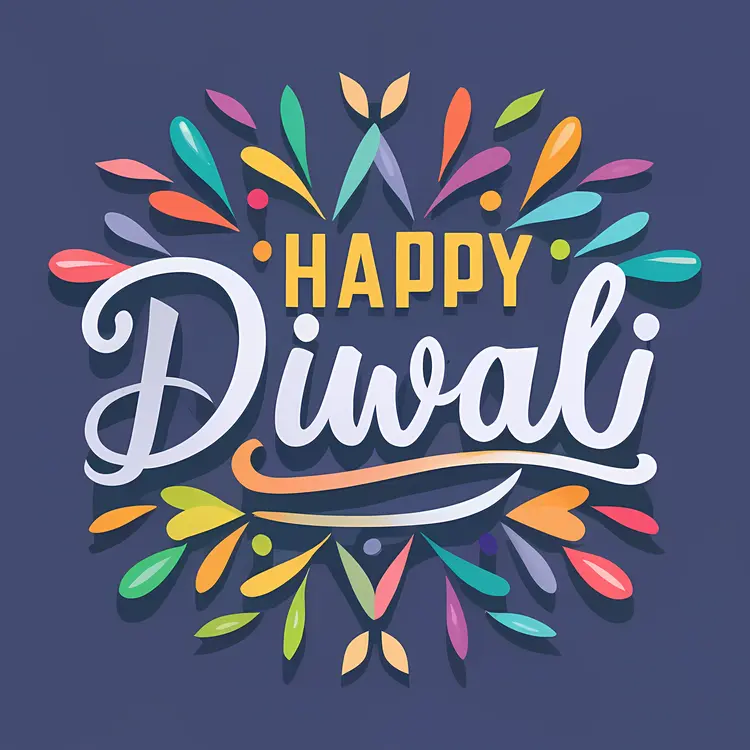 Colorful Happy Diwali Celebration