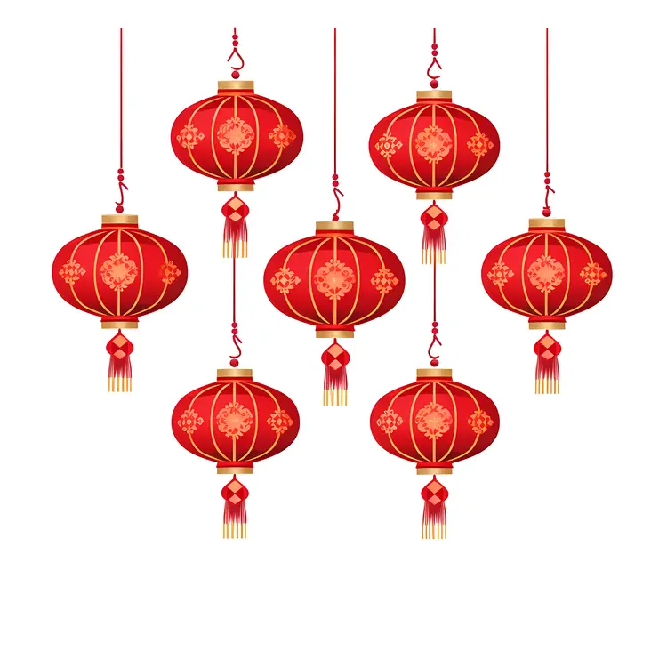 Red Lanterns for Chinese New Year Celebration