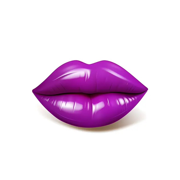 Glossy purple lips illustration