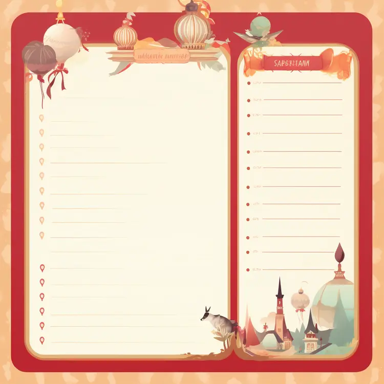 Festive Decorative Notepad for Holiday Lists