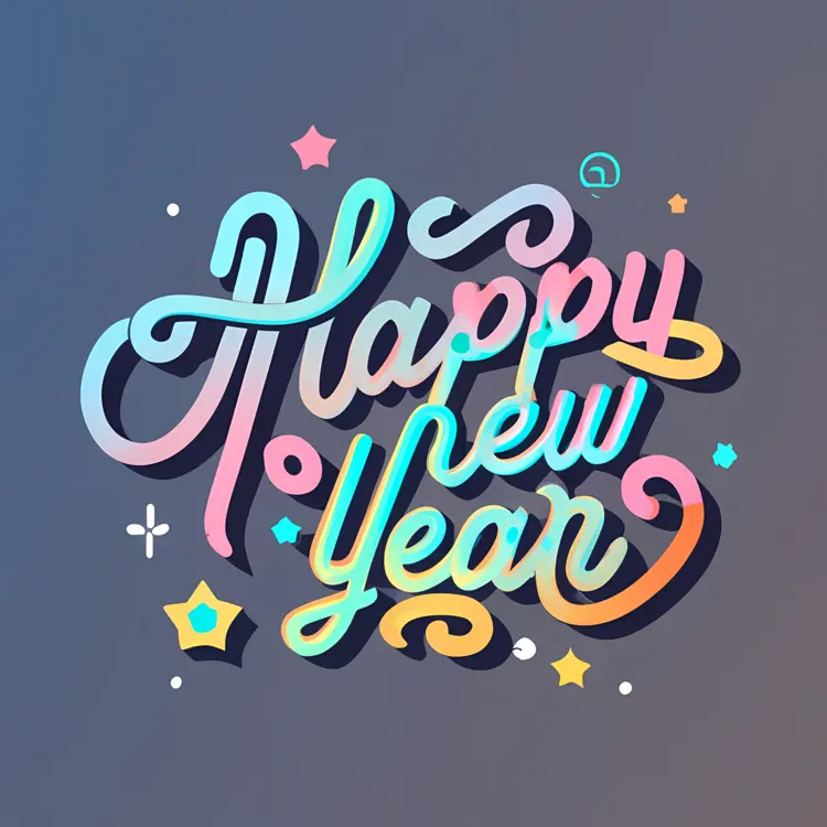 Stylish Happy New Year Greeting