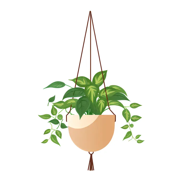 Hanging Plant in Decorative Pot