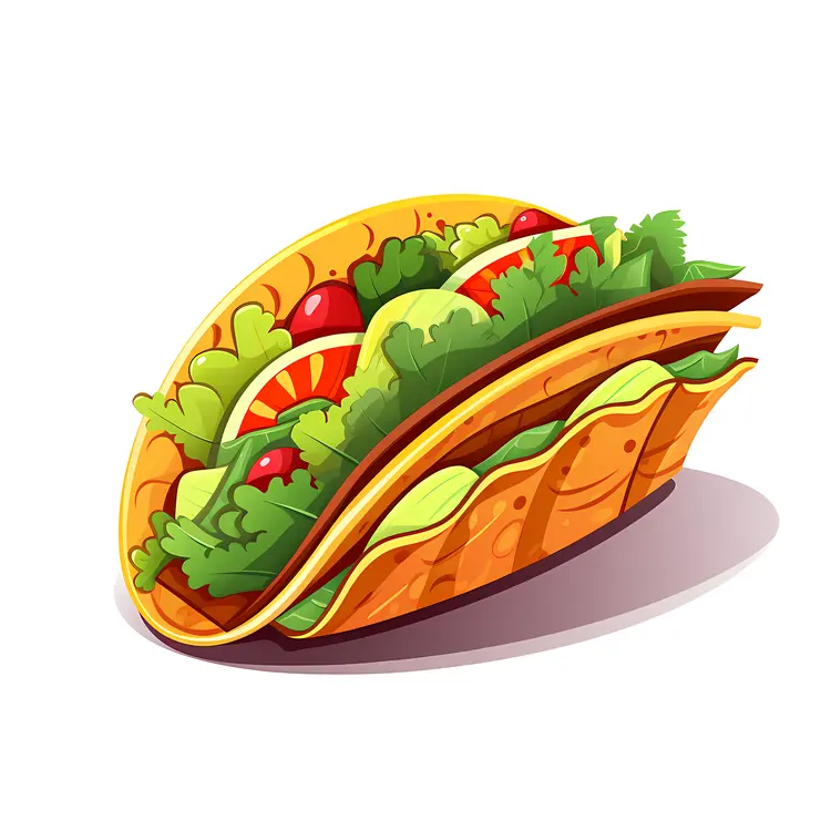 Delicious Taco with Fresh Vegetables