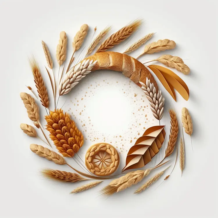 Beautiful Bread and Wheat Wreath for Harvest Festival