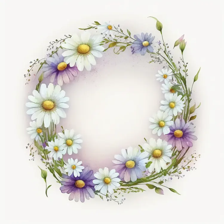 Beautiful Daisy Flower Wreath for Spring Celebrations