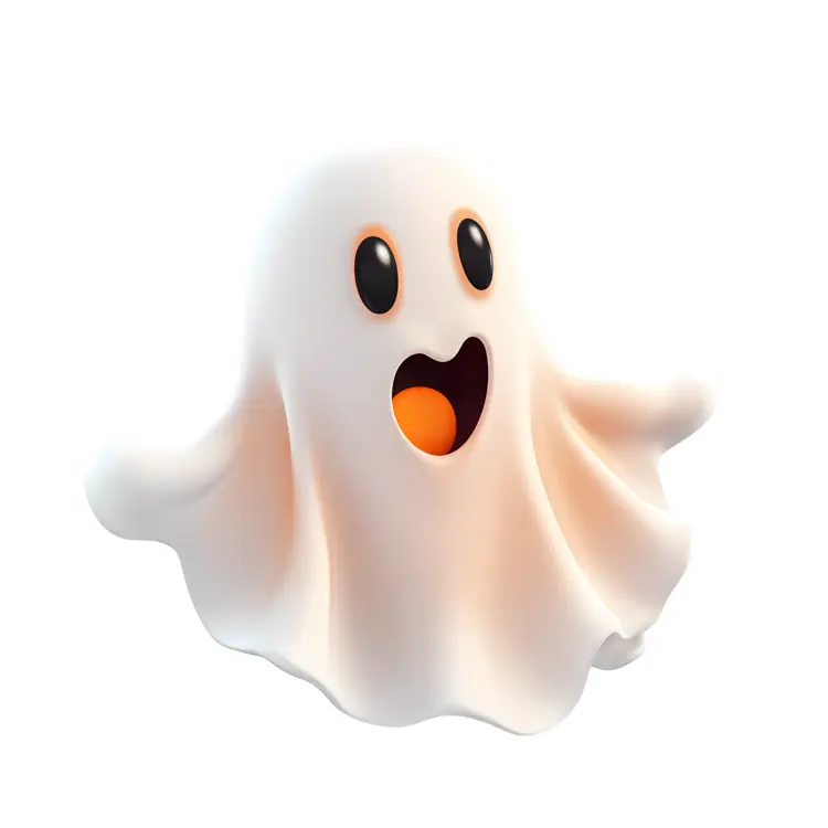 Happy Cartoon Ghost