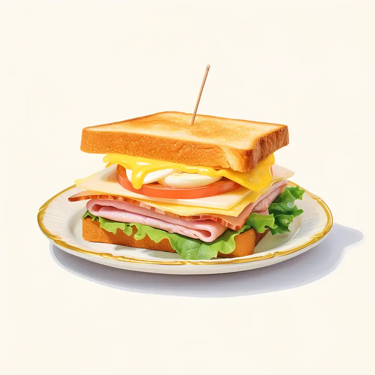 Delicious Sandwich on a Plate