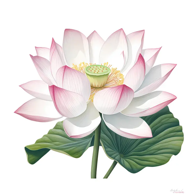 Beautiful Lotus Flower Illustration