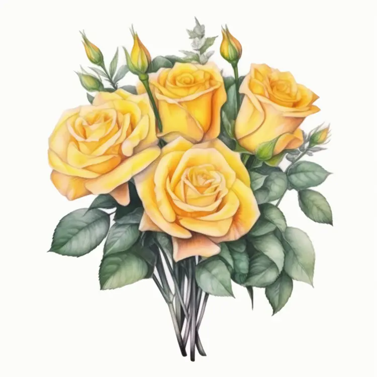 Beautiful Yellow Roses Bouquet