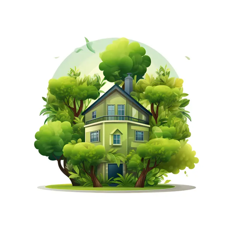 Green House Surrounded by Trees