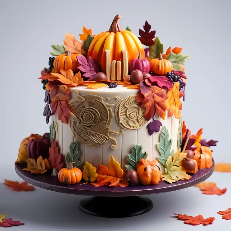 Autumn Pumpkin Cake for Thanksgiving