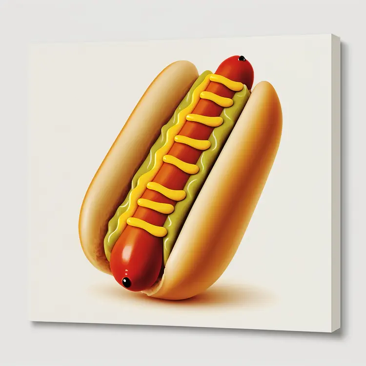 Delicious Hot Dog with Mustard