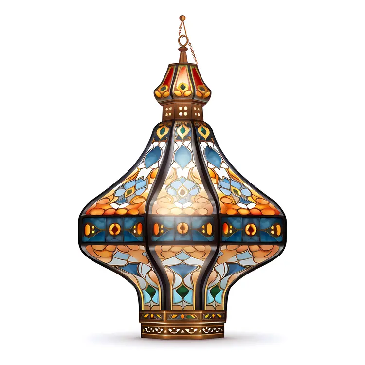 Colorful Stained Glass Lantern