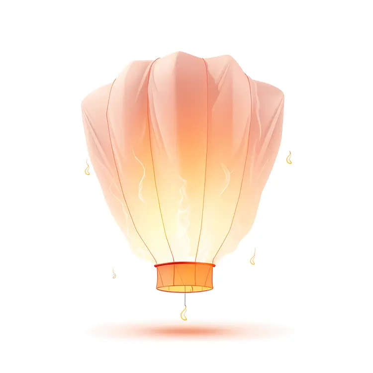 Single Sky Lantern Illustration