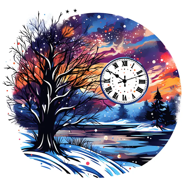 Tree with clock