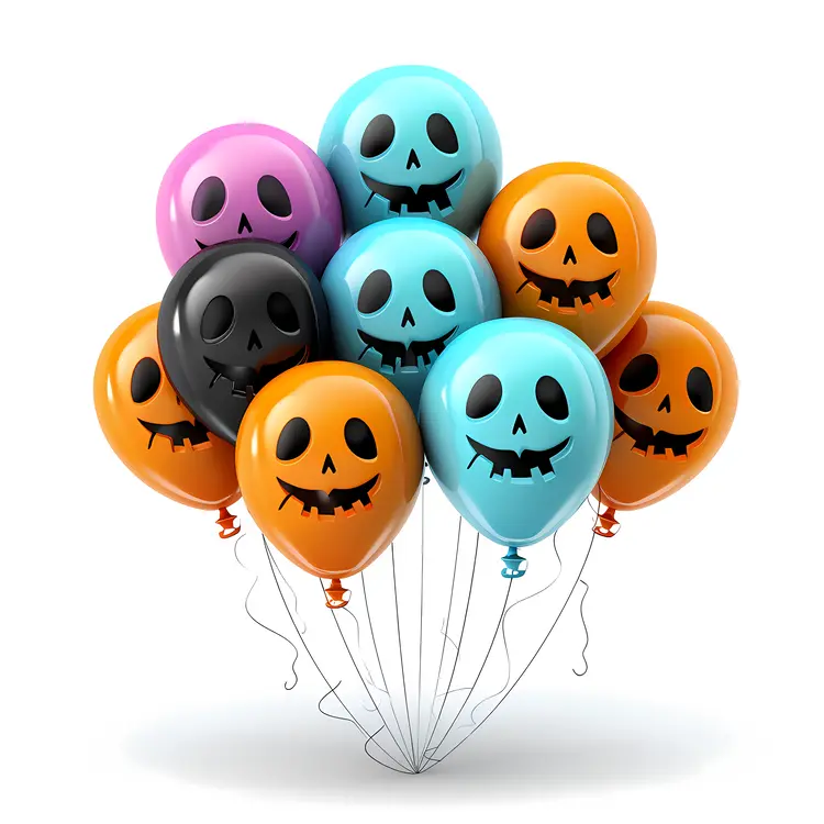 Colorful Halloween Balloons