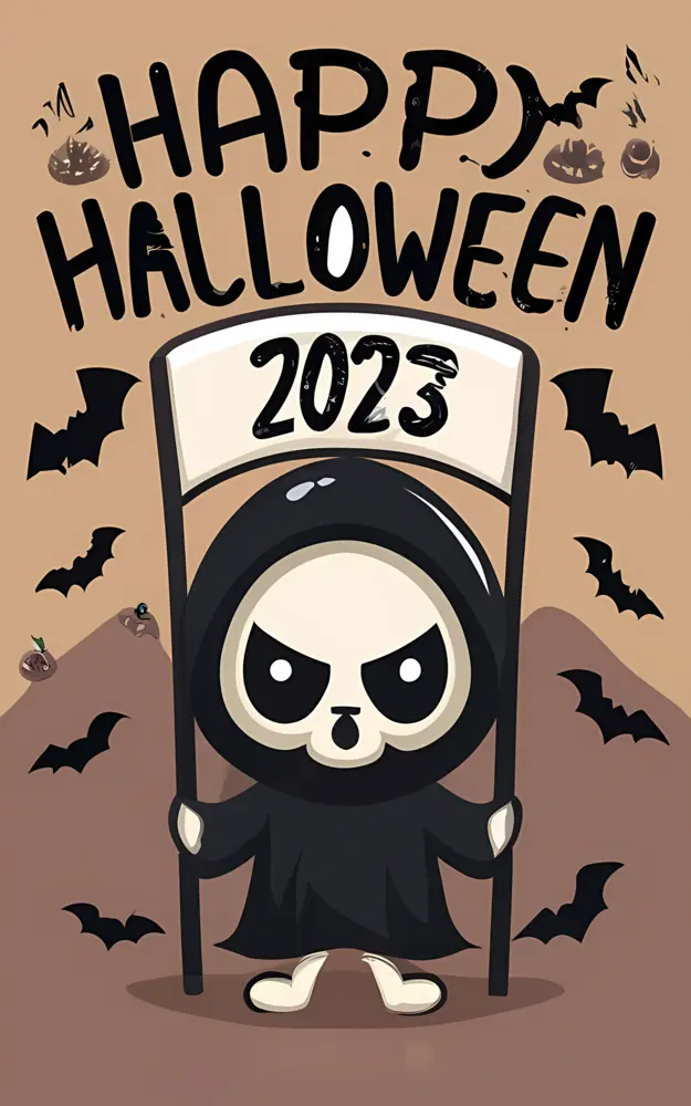 Grim Reaper with Bats for Halloween 2023