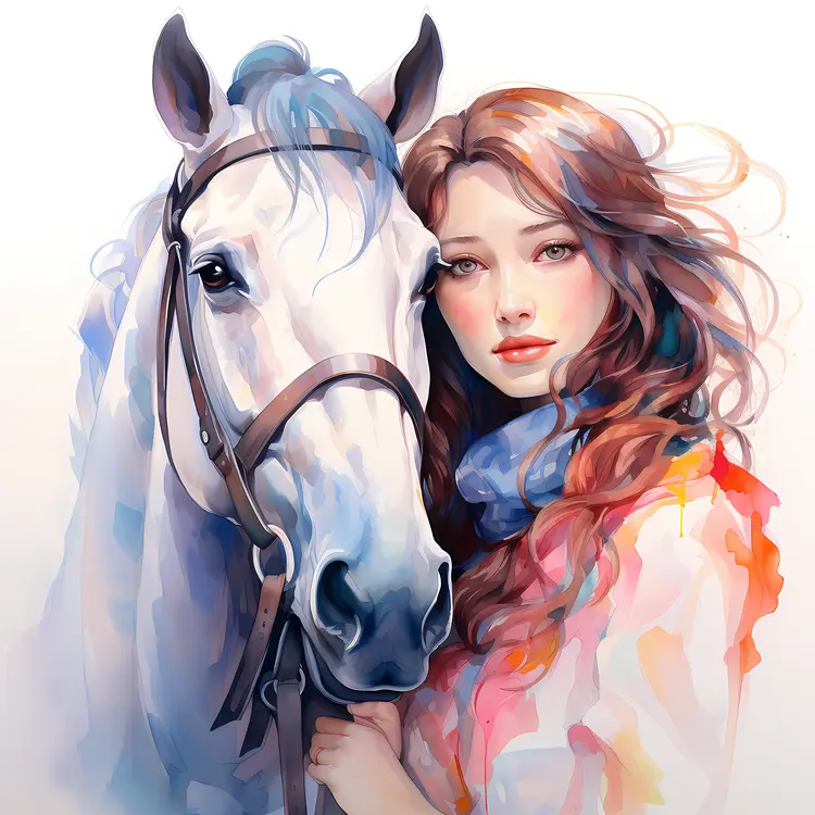Girl with Her Horse
