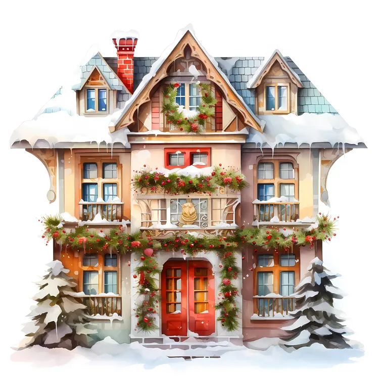Small cute doodle house