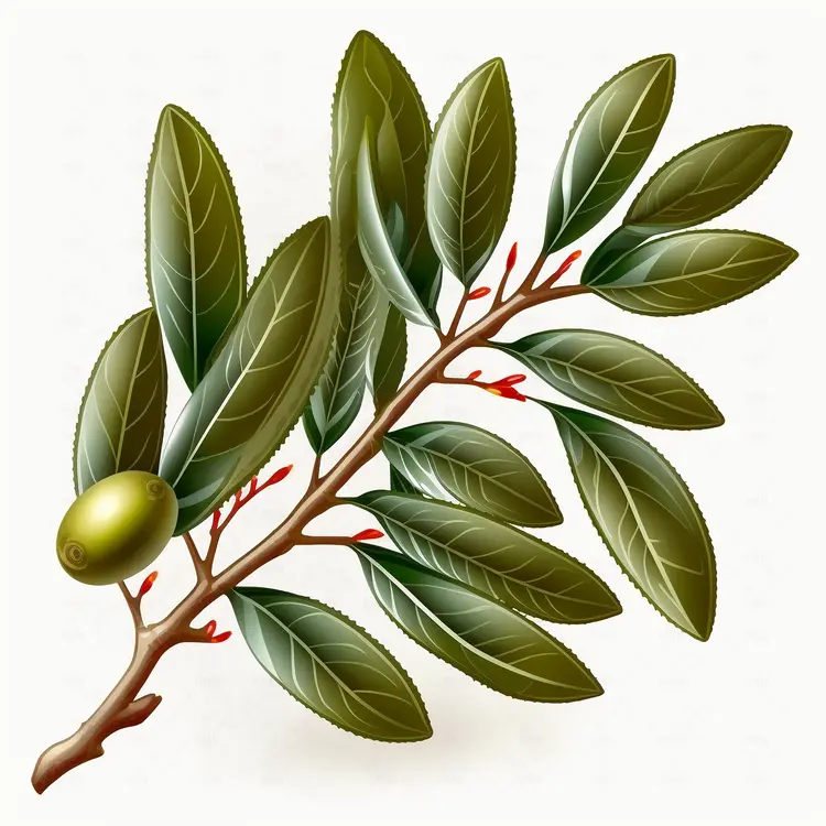 Green Olive Branch Illustration
