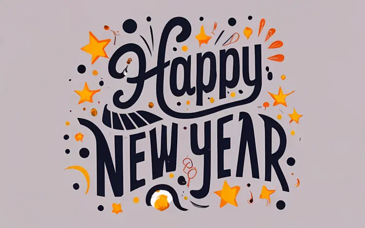 Stylish Happy New Year Greeting