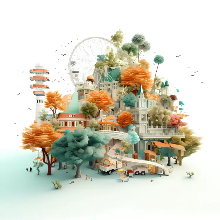 Whimsical Amusement Park