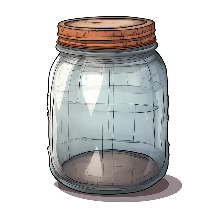 Empty Glass Jar with Lid