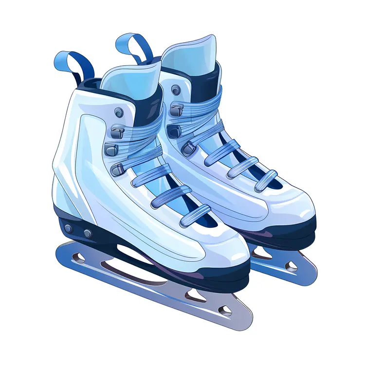 White Ice Skates for Winter Sports