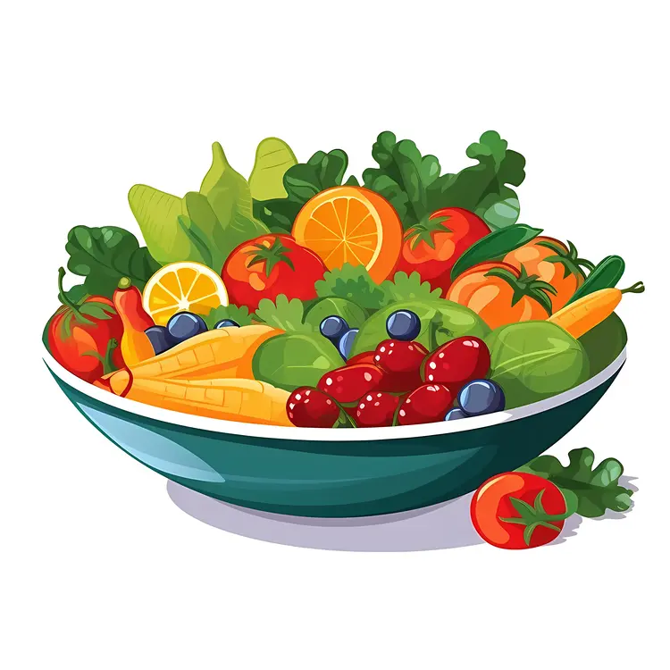 Fresh and Colorful Salad Bowl