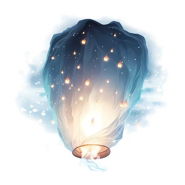 Mystical Sky Lantern with Stars