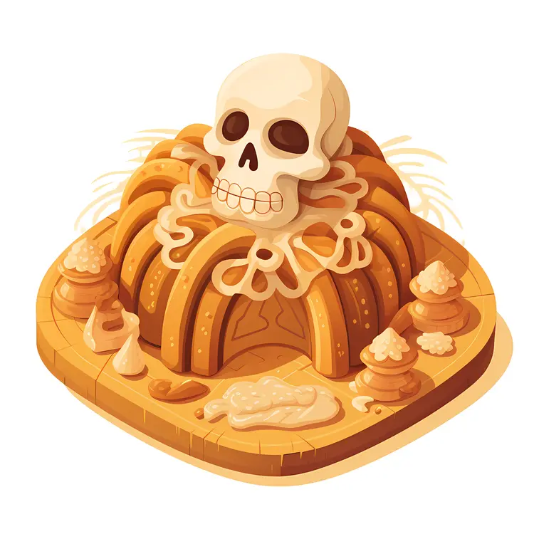 Spooky Skull Cake for Halloween