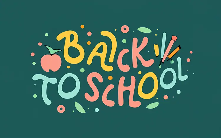 Colorful Back to School Text