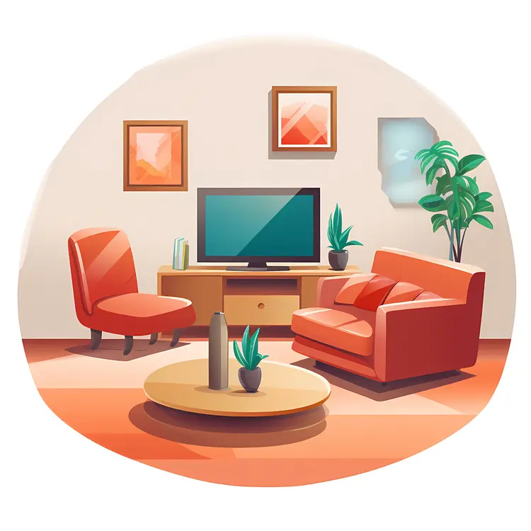 Cozy Living Room with Modern Furniture