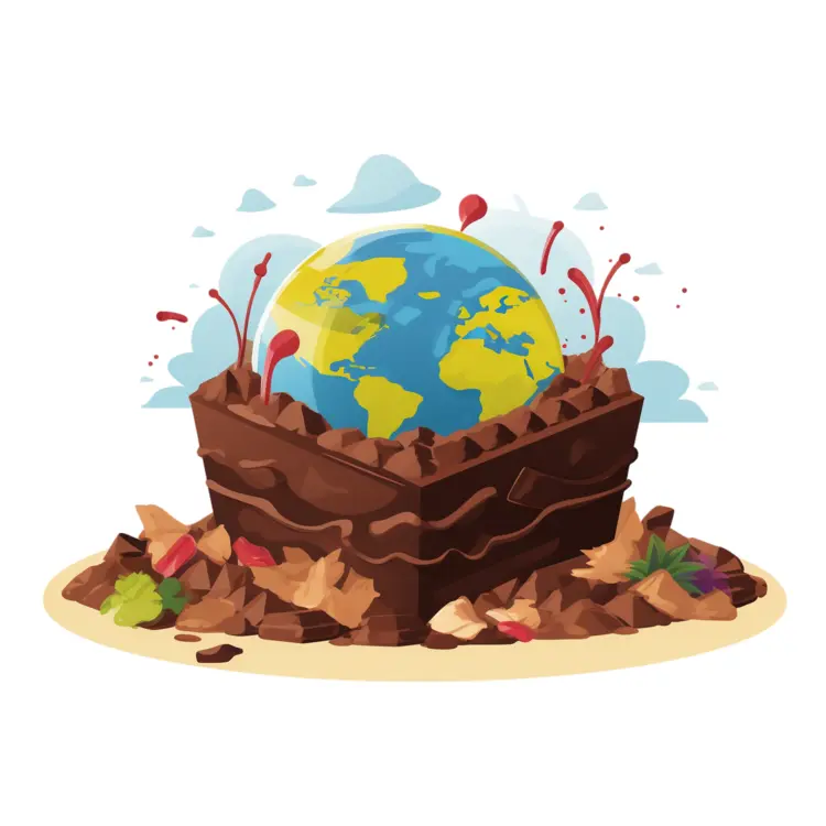 Chocolate with Earth Illustration