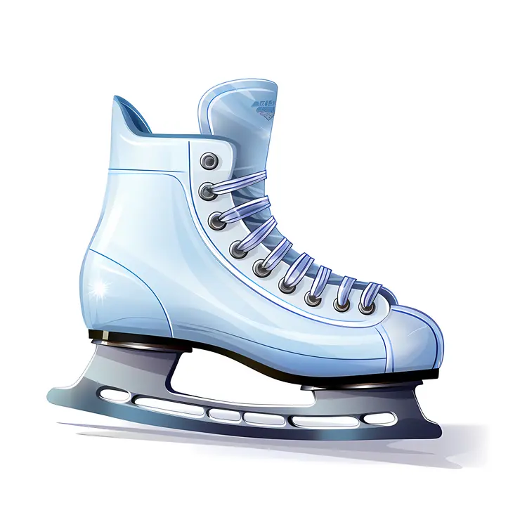 Blue Ice Skate for Winter Sports