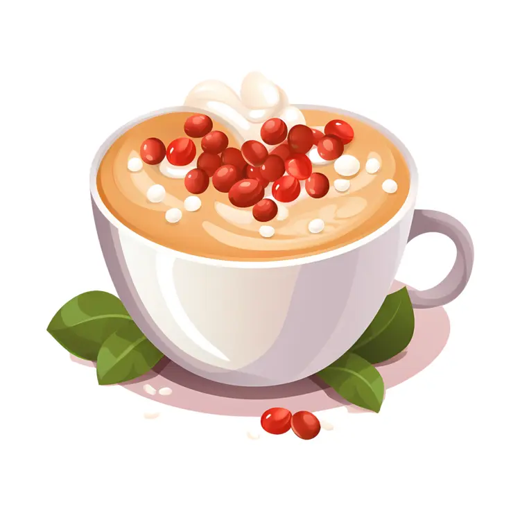 Coffee with Berries and Cream