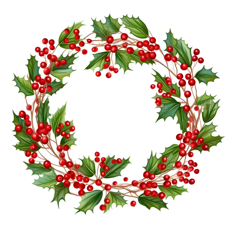 Charming Christmas Wreath with Holly