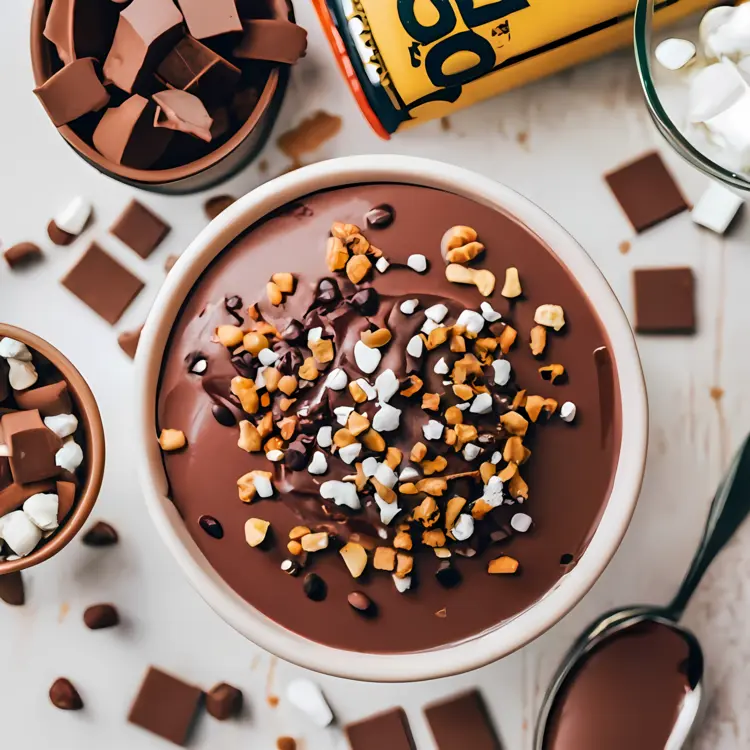 Delicious Chocolate Pudding with Nuts