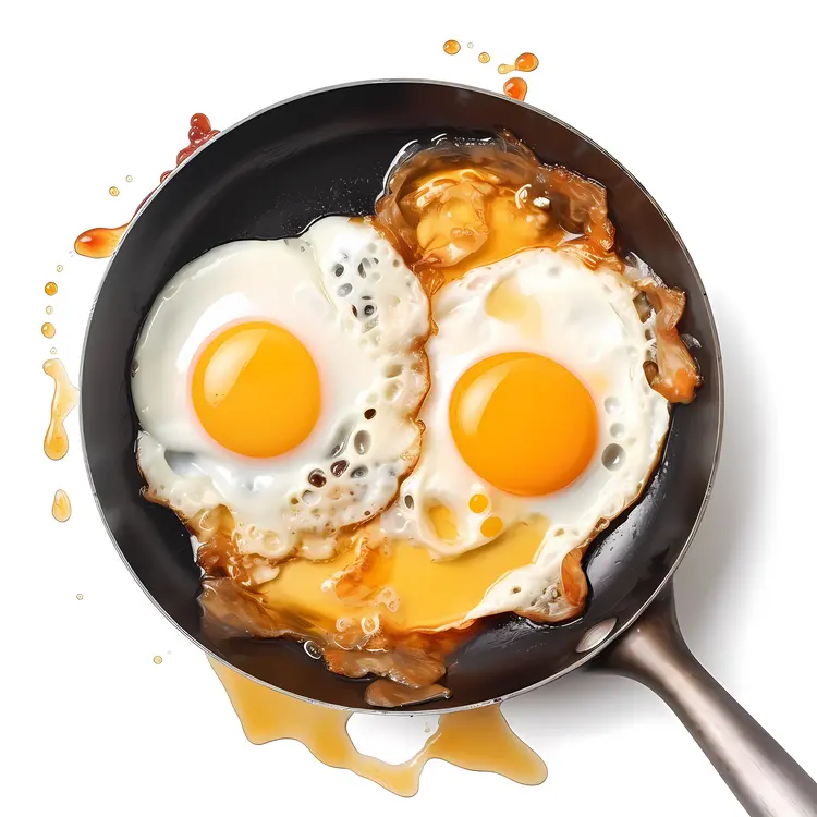 Delicious Fried Eggs in a Frying Pan