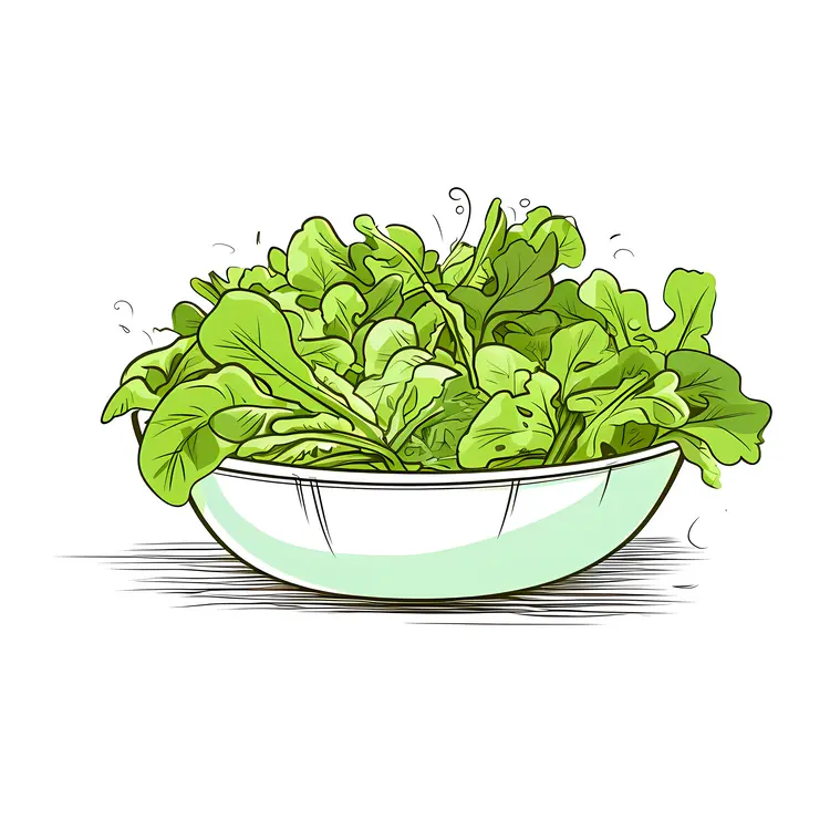 Fresh Green Lettuce in a Bowl