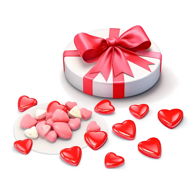 Heart Candies with Gift Box