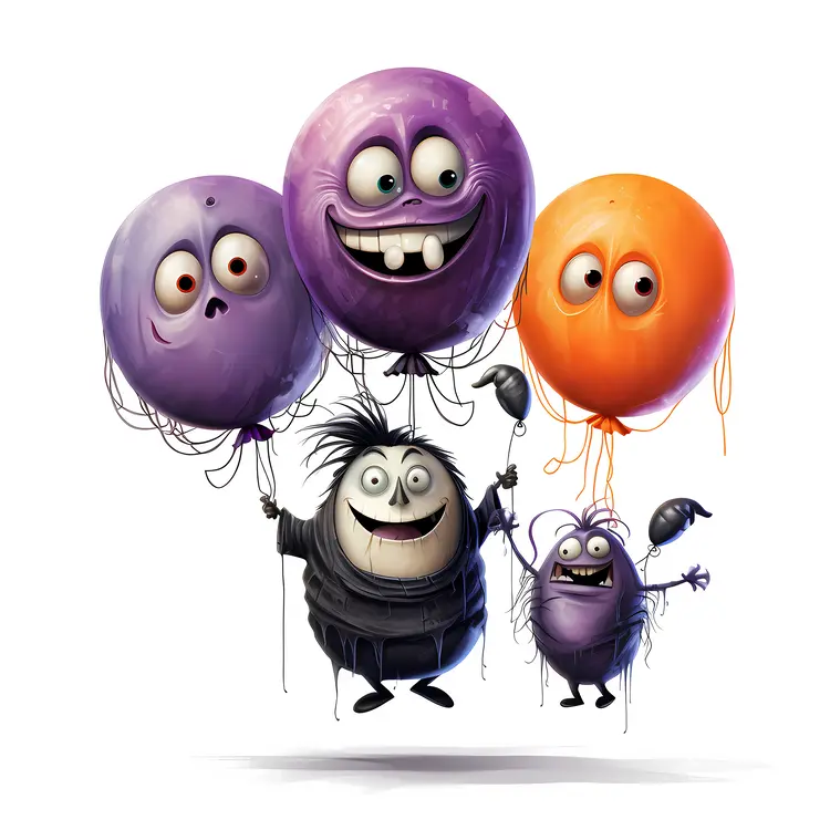 Funny Monster Balloons for Halloween
